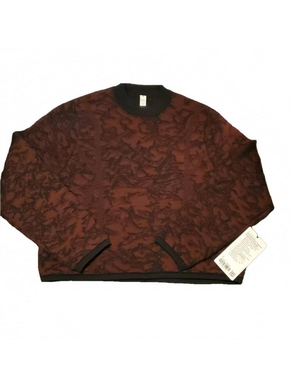 #898 NWT Lululemon jacquard multi texture crew neck sweater size 4 t251.